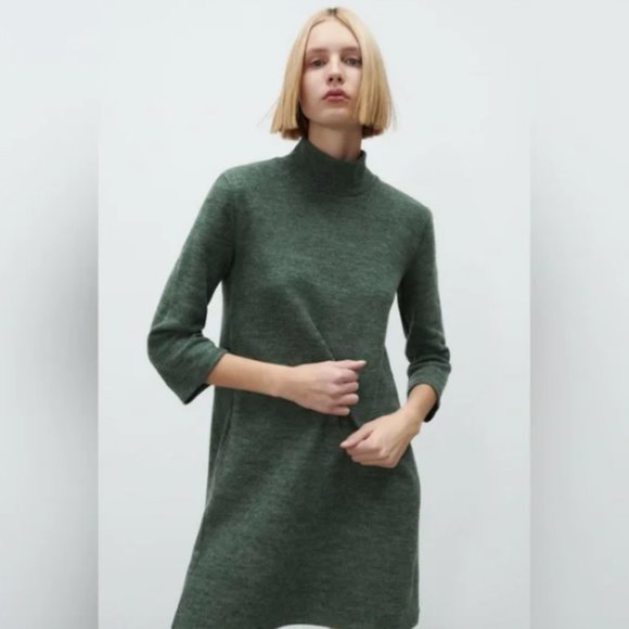 Zara Green Shift Dress - S - Picture 1 of 2